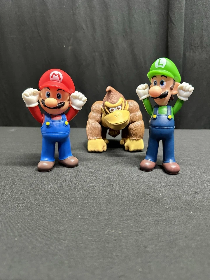 Figuras de vinilo Nintendo SUPER MARIO BROS Mario & Luigi & Donkey Kong 5 pulgadas limpias Foto 3 de 4