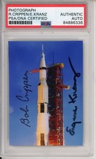 NASA ASTRONAUT ROBERT BOB CRIPPEN & EUGENE KRANZ DUAL SIGNED PHOTO PSA DNA COA