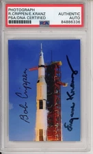 NASA ASTRONAUT ROBERT BOB CRIPPEN & EUGENE KRANZ DUAL SIGNED PHOTO PSA DNA COA