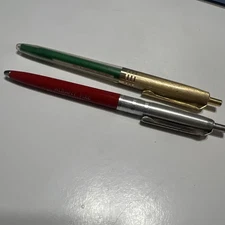 Vintage Year Round Greetings Everglide Rotating Pen And Albany Fire Redipen