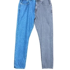 Pacsun Mens Jeans Blue Gray Denim Slim Tapered Stretch 32x32 (32x29)