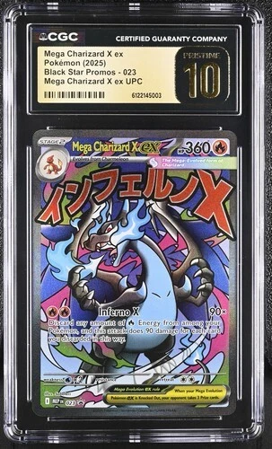 2025 POKEMON MEP EN-ME BLACK STAR PROMO #023 MEGA CHARIZARD X EX CGC 10 PRISTINE
