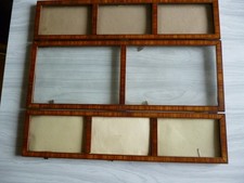 cadre bois ancien pour 8 photos de famille sous verre