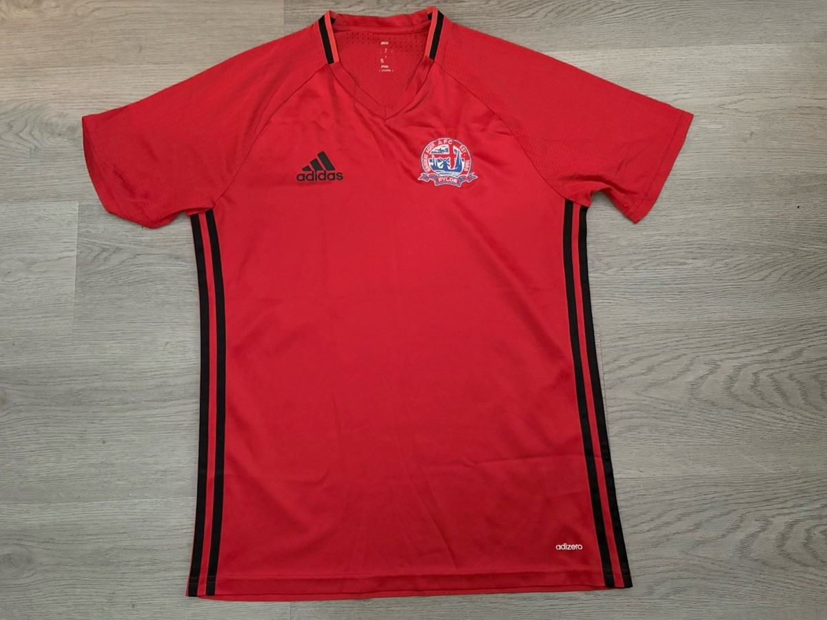 AFC Fylde Adidas Mens Red Football Training Top T-Shirt Size
