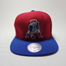 New England Patriots Hat Cap Snap Back Mens Mitchell Ness Vintage NFL Football