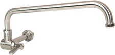 Single Wall Mount Commercial Manual Wok Range Faucet W/ 14" Swing Spout All