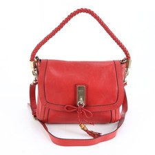 Borsa a tracolla Gucci Bamboo Bella 282301 in pelle rossa a 2 vie autentica
