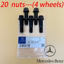 20pc Genuine Wheel Lug Bolts Nuts 0009907607 For Mercedes Benz E400 E500 G500