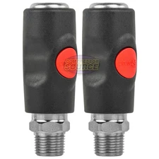 3/8" NPT Push Button Automotive Style Coupler Prevost PrevoS1 USI061252 2 Pack
