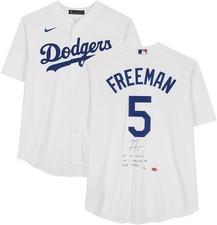 Freddie Freeman Dodgers Signed 2025 WS Champs Nike Replica Jersey w/Insc - LE 25