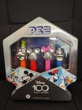 Disney 100 Years PEZ 4 Platinum Characters In Collectors Tin 100 Years Of Wonder