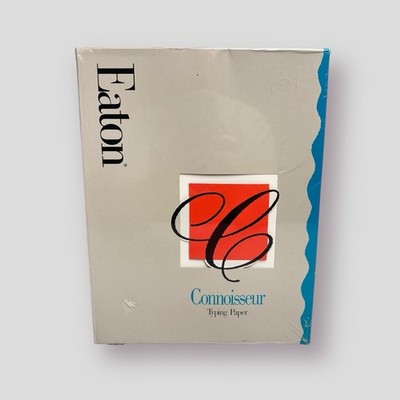 Eaton Typing Paper Connoisseur White Laid  Premium Sulphite 24 Lb 80 Sheet NOS
