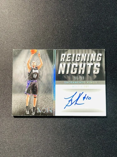 2021-22 Panini Noir Reigning Nights Auto Mike Bibby #RN-MBI Holo 96/99 XV44