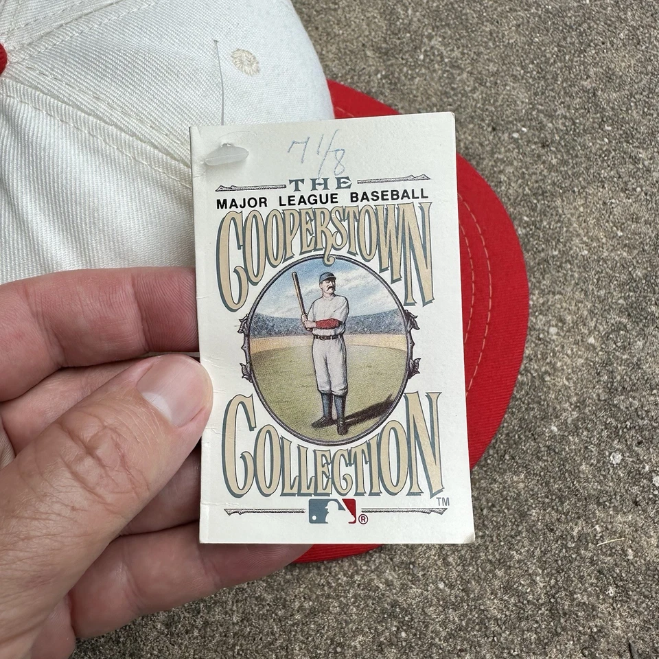 Vintage Cincinnati Reds Annco Fitted Hat Cap 7 1/8 80s 90s USA made throwback  - Image 3 of 4