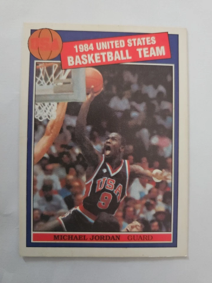 Cartão Micheal Jordan 1984 time medalha de ouro novato olímpico basquete EUA - Imagem 3 de 4