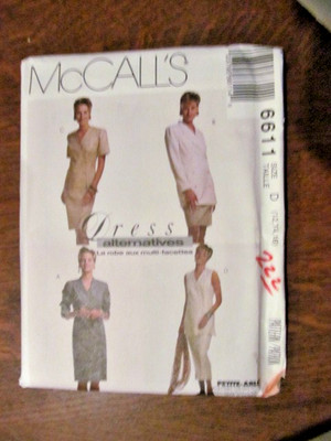 *McCalls 6611 DRESS, UNLINED JACKET & SKIRT Misses Size 12-16 Sewing Pattern