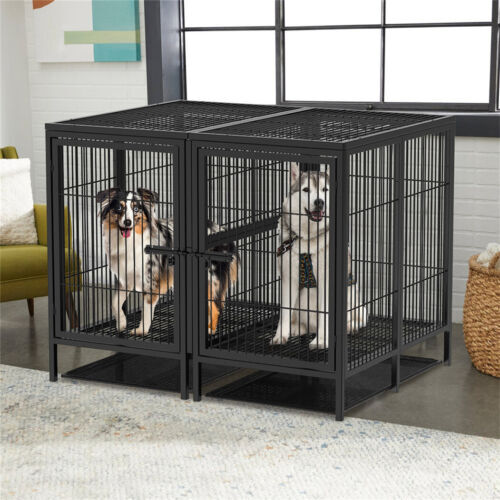 BingoPaw Jaula Extra Grande para Perros Caja de Metal Fuerte Perrera Bandeja Divisor Parque Infantil  - Imagen 5 de 31