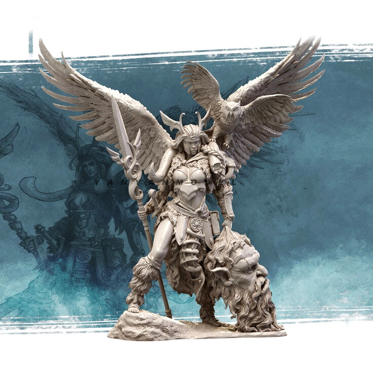 1/24 Resin Model Valkyrie Female God of War Unpainted