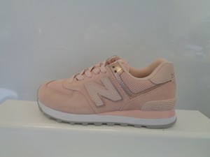 new balance grey 574 v2 metallic trainers