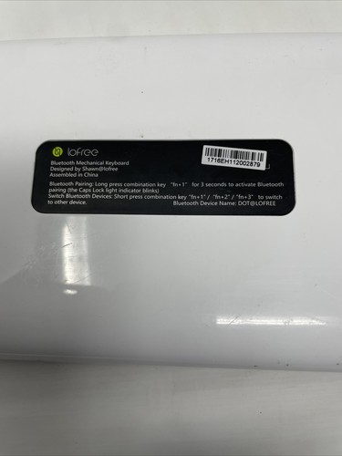 White Lofree DOT Mechanical Bluetooth Keyboard Retro Round Keys Original Version - Picture 4 of 5