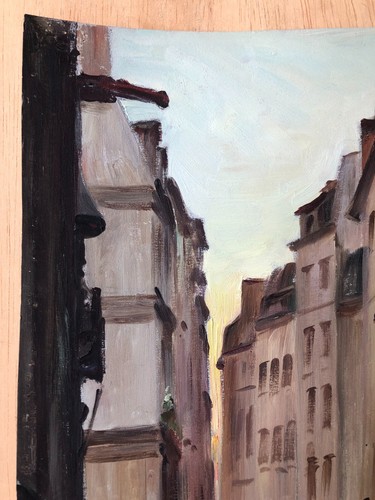 Vue De Paris Henri Coutot Huile Tableau Peinture Vie parisienne Rue Ruelle 1900 - Bild 5 von 7