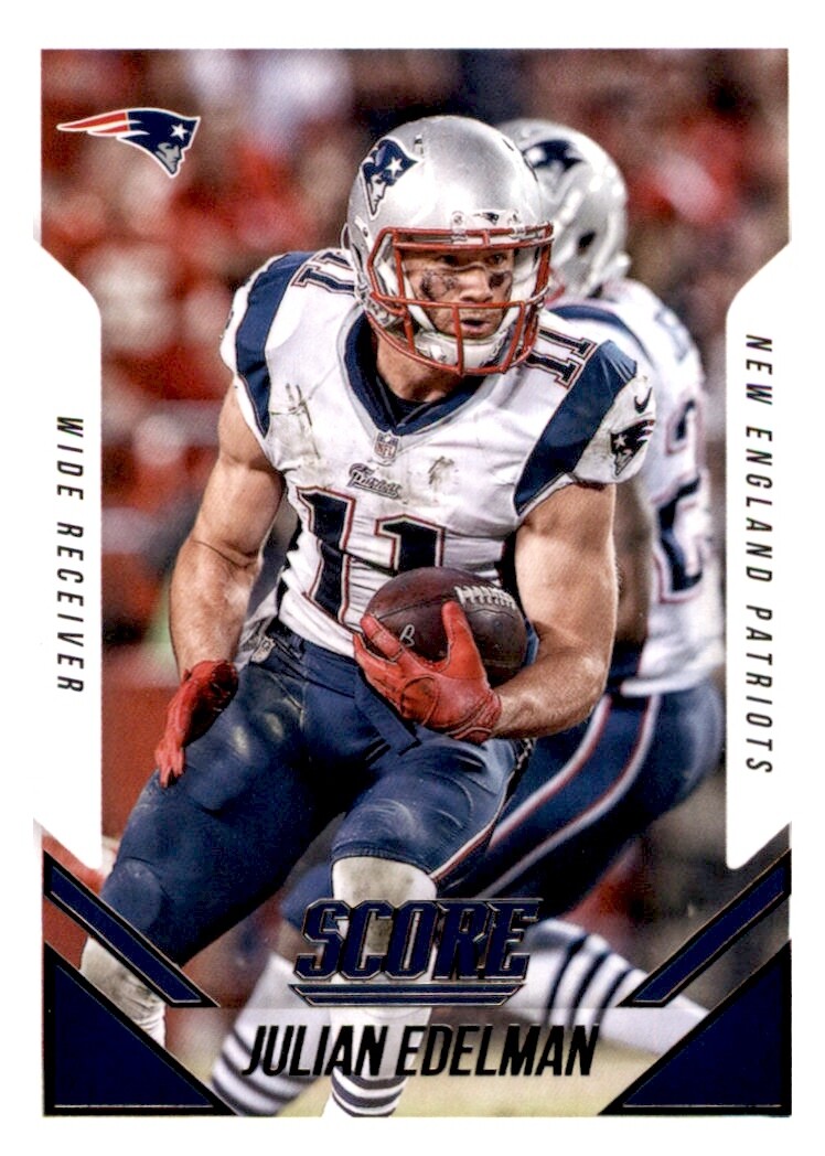 2015 Score Julian Edelman NFL PWE Base Card Patriots #66
