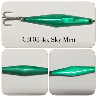 NEW CAIVO SURFACE IRON JIGS Col:05 3K SKY MINT .YELLOWTAIL MORE!! BASS