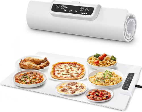 Food Warming Tray Mat Electric Roll up Plate Warmer to Keep Food Warm Hot For