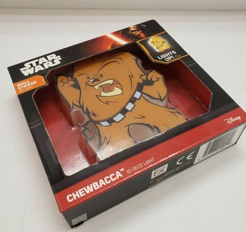 Star Wars Chewbacca 3D Deco Light LED Decorative Light & Wall Sticker Included - Picture 4 of 4
