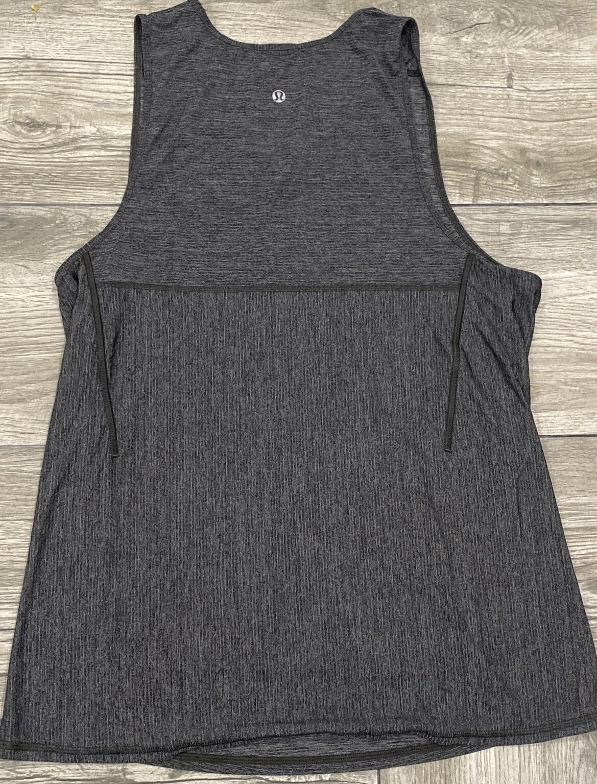 Lululemon Gray Spacedye Sleeveless Mens Large Gym Shirt Top