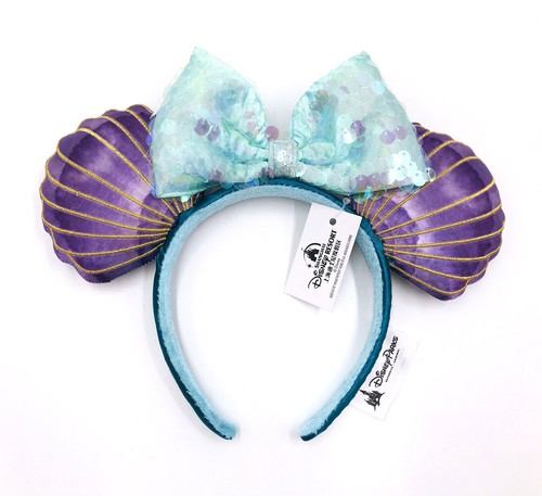 Disney Parks Meerjungfrau Arielle lila irisierend Disneyland Minnie Ohren Stirnband - Bild 1 von 7