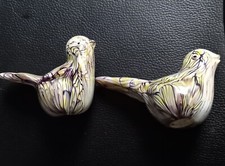 Two Small Glass Bird Ornaments