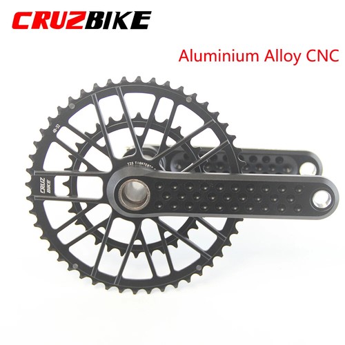 Road Crankset 155/160/165/170mm Crank 9-12 Speed Double Chainring 46-30/48-32T - Picture 17 of 31