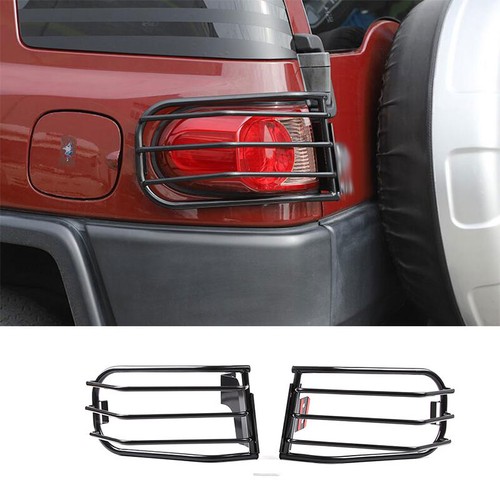 For Toyota FJ Cruiser 2007-2021 Black Steel Rear Tail Light Lamp Frame Trim 2PCS