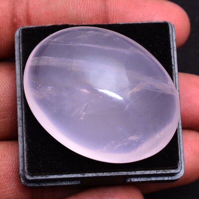 136 Ct Natural Pink Rose Quartz Oval Cabochon 41mm*32mm Huge Size Loose Gemstone