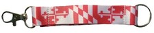 Maryland Flag Pink Keychain Lanyard
