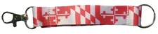 Maryland Flag Pink Keychain Lanyard