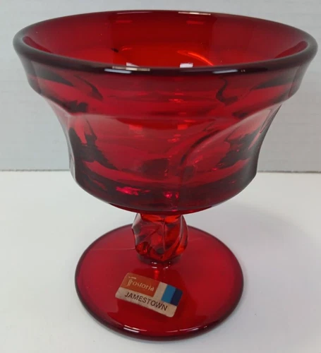 Vintage Fostoria Glass Red 'Jamestown' Sherbet