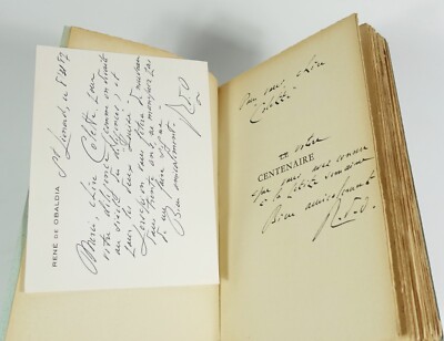 OBALDIA René aus ''Le centenaire. Roman '' Plon, 1959. EO. SP. Versand signiert + Karte