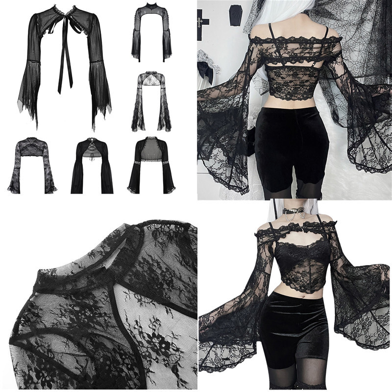 トップス vintage lace bolero Black Lace Bolero – Unique Vintage