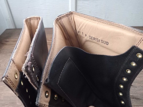 Botas de cuero militares vintage SAG DERISI SUD hechas en Italia, raras - Imagen 11 de 14