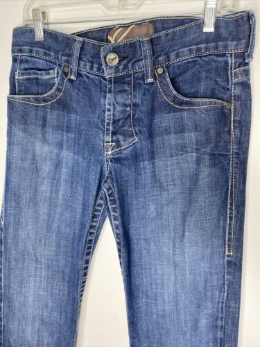 Herren William Rast Jeans 32 x 31 Billy Flare gerader Stiefel geschnitten mittel gewaschen Denim - Bild 2 von 7