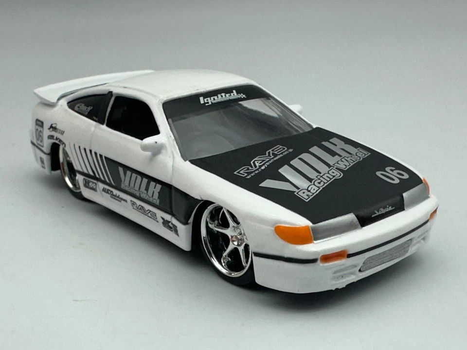 Jada Import Racer Nissan SIL-Eighty, Blanco, 1:64, Excelente Foto 3 de 4
