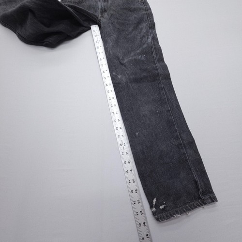 Vintage USA Levi's 501 Jeans Youth Size 11 Faded Black Distressed 26" Insm - Picture 10 of 13