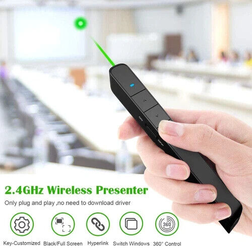 Präsentations Clicker Grünlicht Zeiger USB Wiederaufladbar Kabellos - Bild 2 von 7