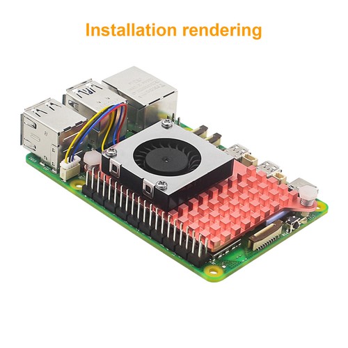 Raspberry Pi 5 Lüfterkühler reines Kupfermaterial Kühlkörper Gebläse Cooling Fan - Bild 10 von 13