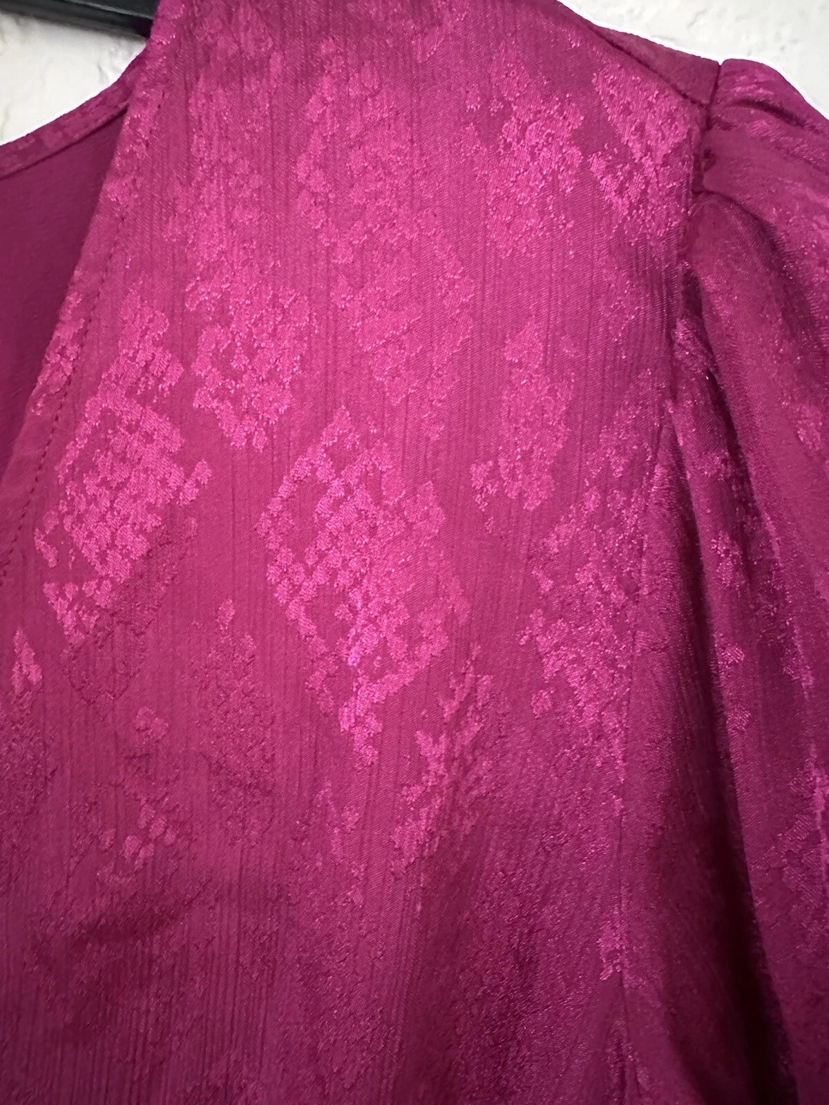 Michael Kors Mini Abito Donna Stampa Serpente Jacquard Finto Avvolgente Profondo Fucsia 1X