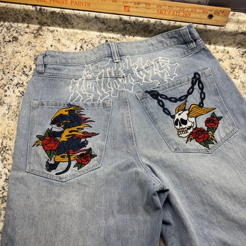 Ninth Hall Jeans Herren 32x28 Blau Ambush Hose Baggy Skater Grunge Loose Graffiti - Bild 3 von 8