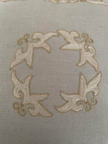 Waterford Linens Pair Set Of 2! Square Decorative Pillows Linen Blend - Picture 2 of 12
