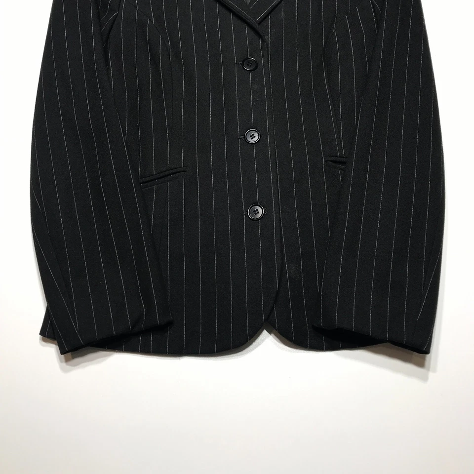 Chaqueta Blazer Hecha en Eslovaquia de Benetton Talla 40 EU Negra Elastizada a Rayas Foto 4 de 4